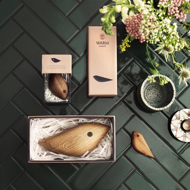 Twirling Bird dekorasjon S, Teak Warm Nordic