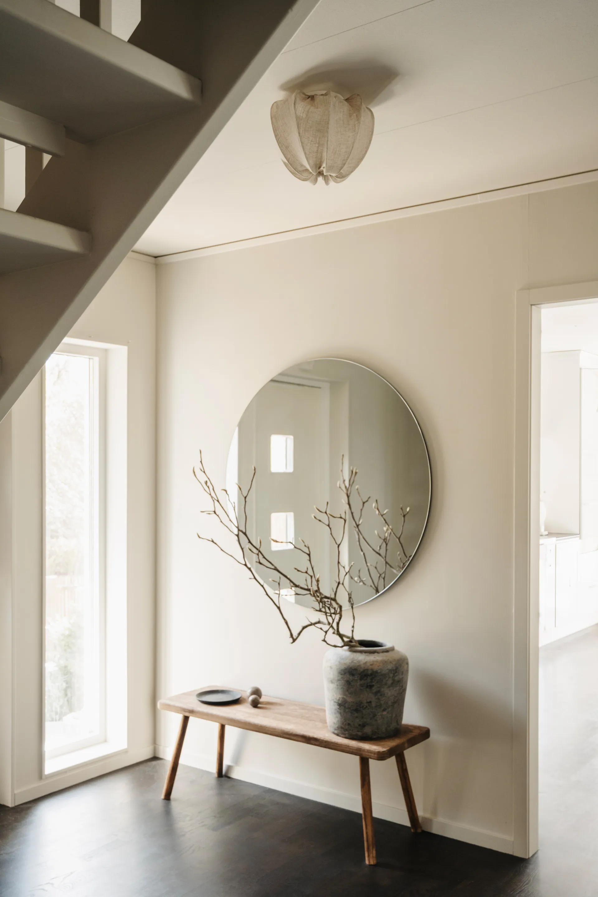 Anna plafond mini Ø30 cm, Natural linen Watt & Veke