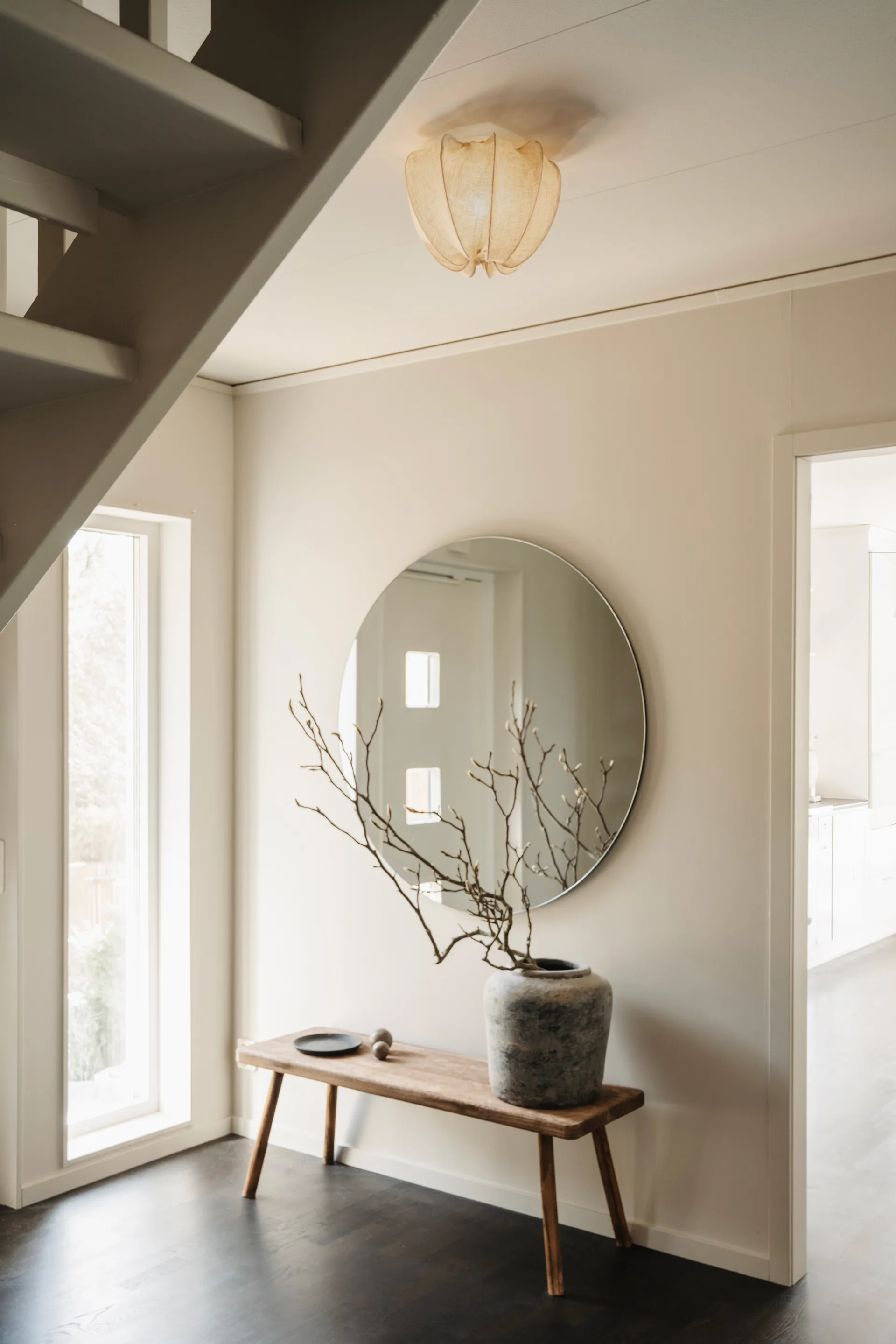 Anna plafond mini Ø30 cm, Natural linen Watt & Veke