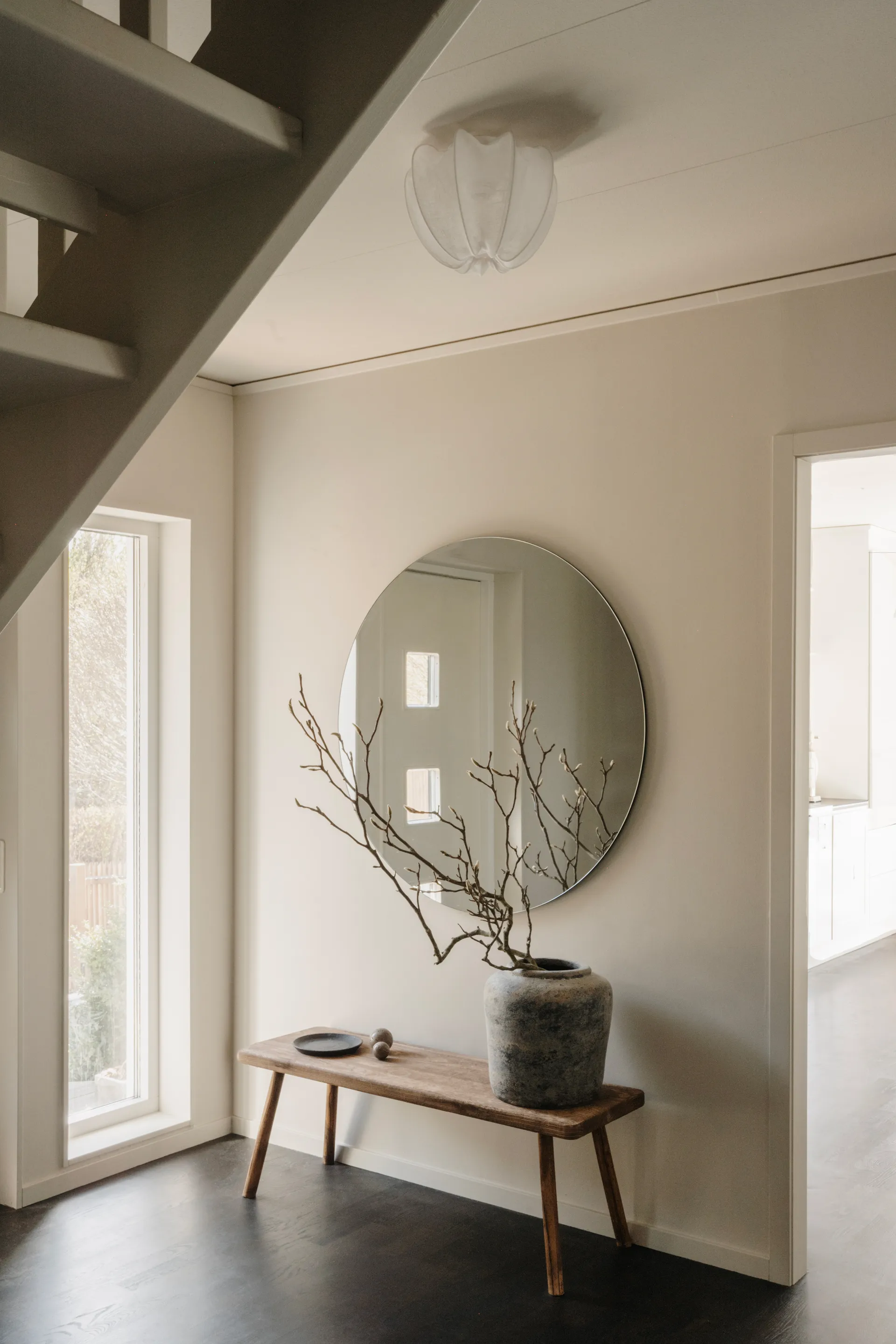 Anna plafond mini Ø30 cm, White linnen Watt & Veke