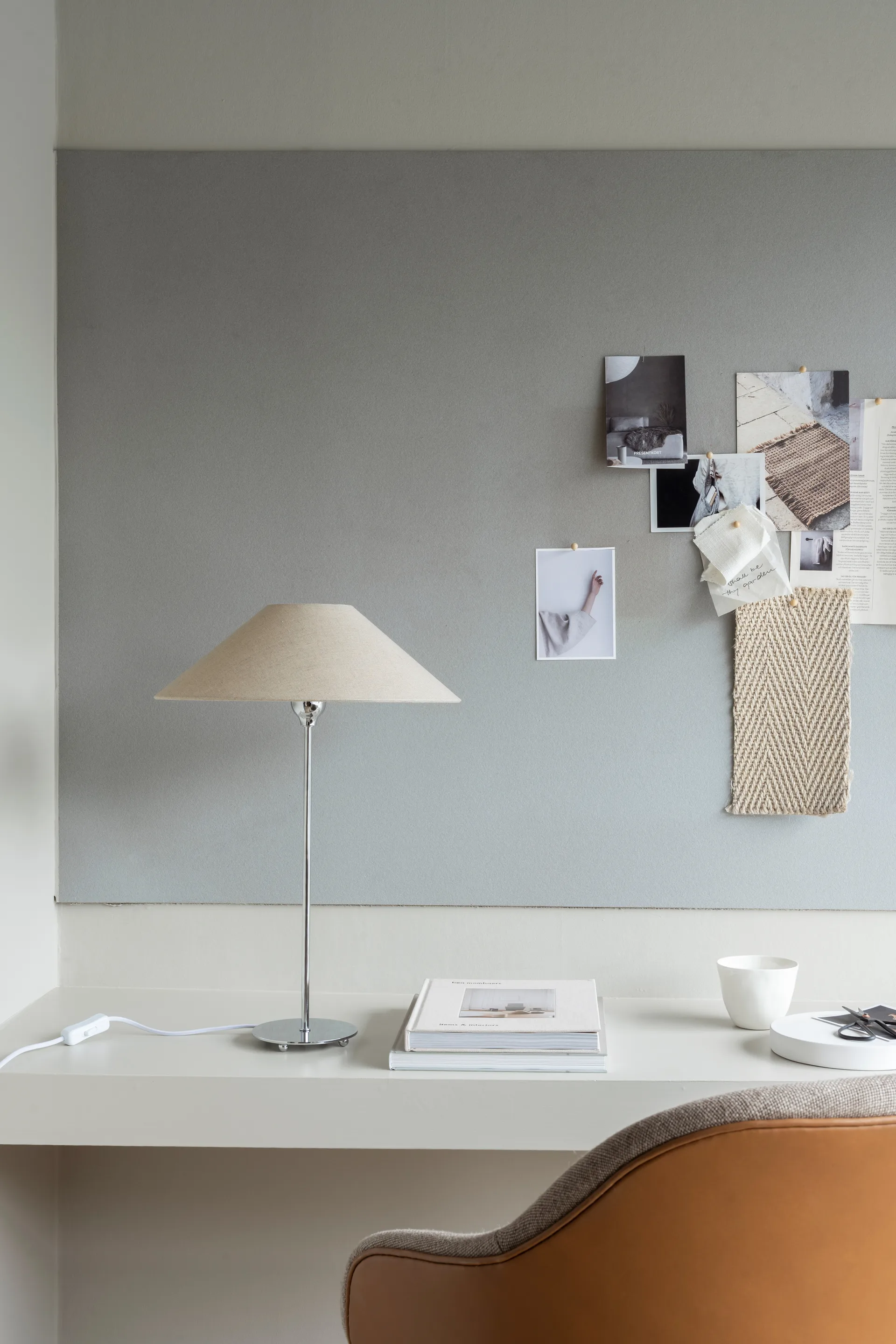 Basic flat lampeskjerm Ø 36 cm, Naturlig Watt & Veke