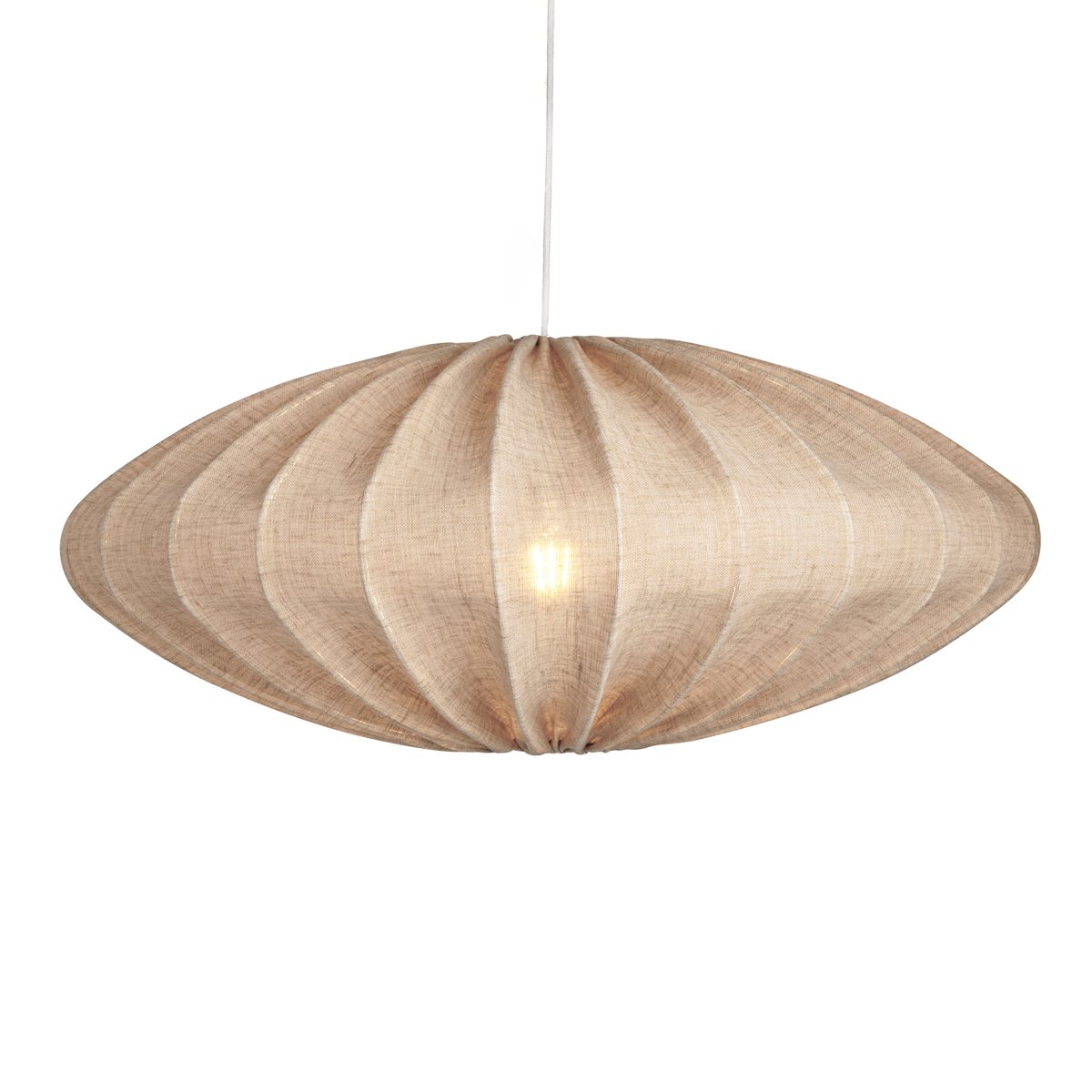 Bilde av Watt & Veke Ellipse lampeskjerm 65 cm lin Sand