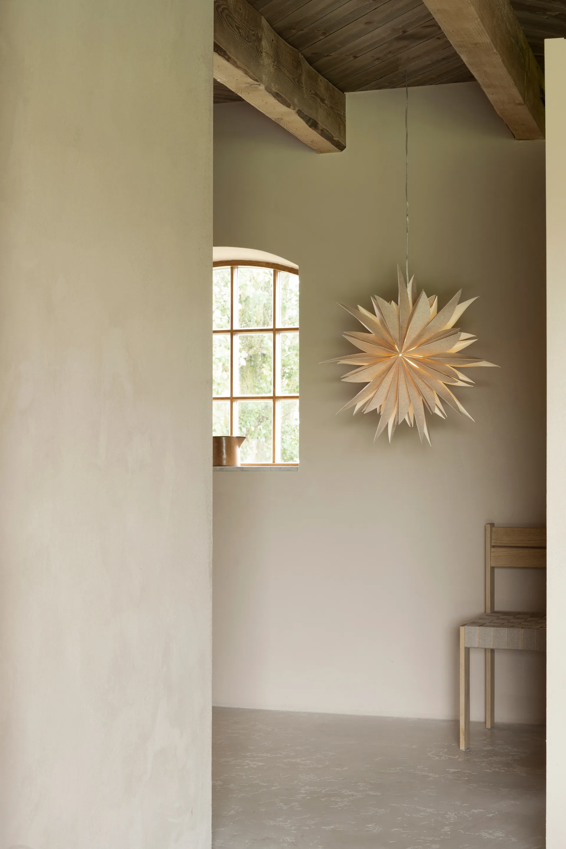 Fiona adventstjerne Ø 65 cm, Natural Watt & Veke