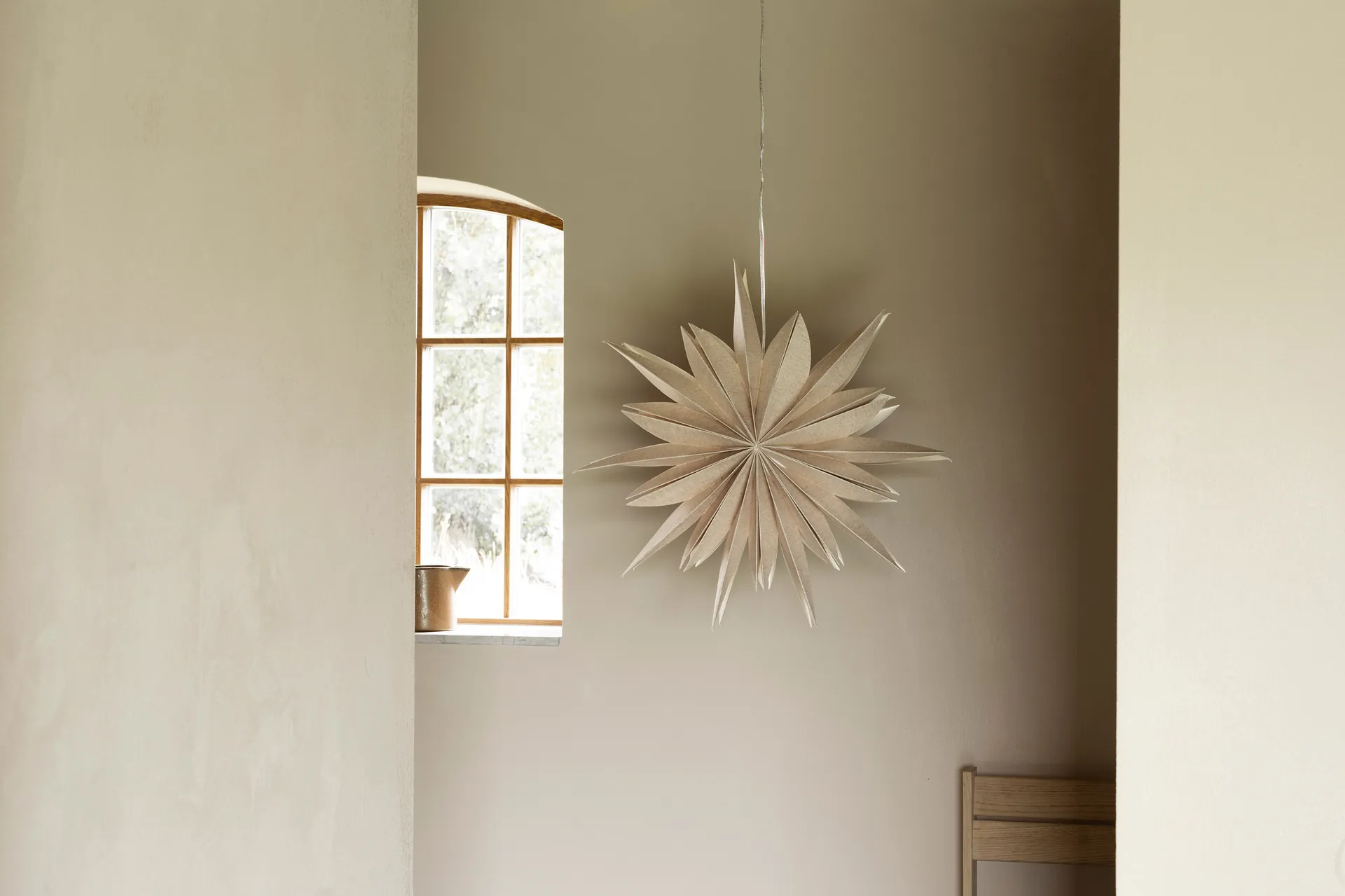 Fiona adventstjerne Ø 65 cm, Natural Watt & Veke