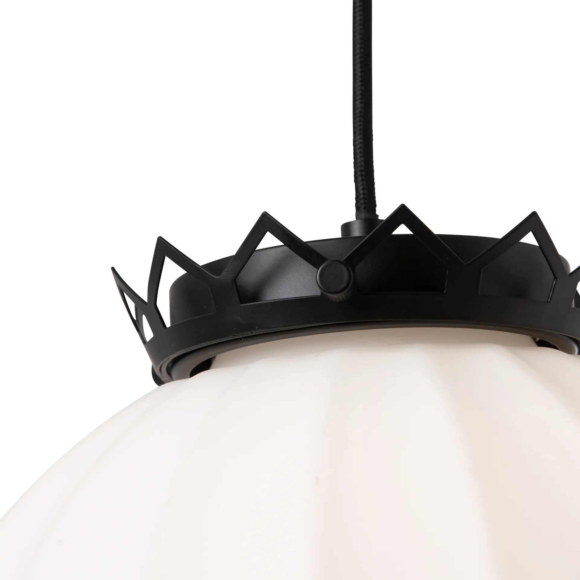 Karl Filip taklampe, opalglass/svart Watt & Veke