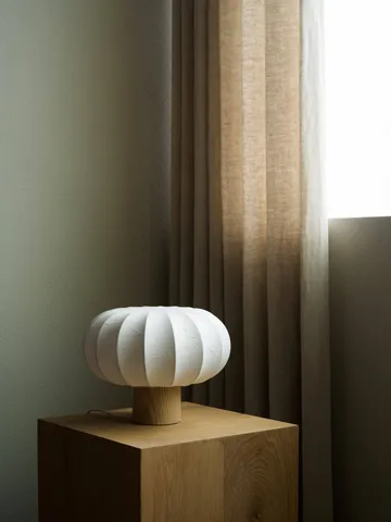 Lunari bordlampe - White-Natural ash, Ø32x24 cm - Watt & Veke