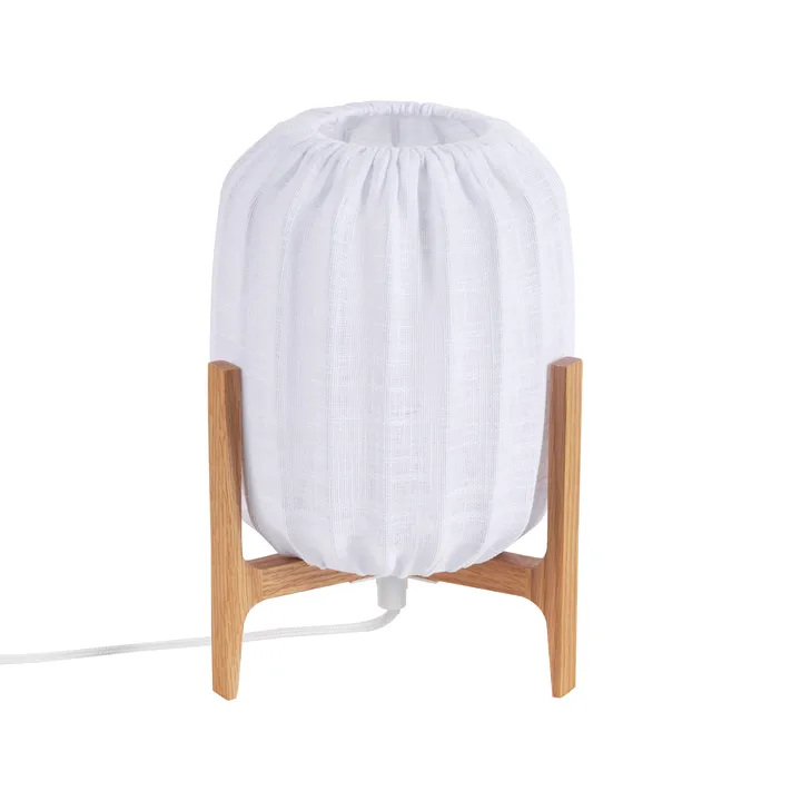 Prisma bordlampe - Oak-White, Mini Ø16x24,3 cm - Watt & Veke