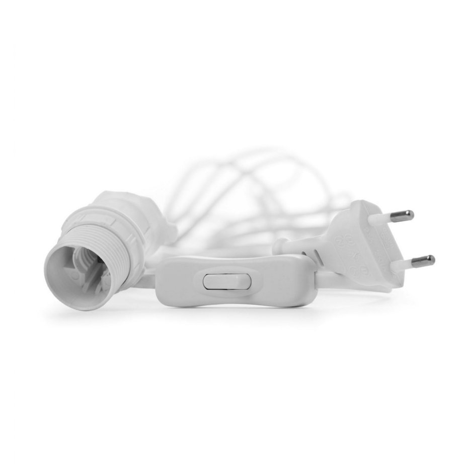 Watt & Veke ledning med bryter hvit 5 m | Skandinavisk Design | Lampeoppheng & Lampeledninger | Hvit