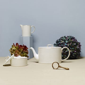 Arris sukkerskål og melkekanne - hvit - Wedgwood