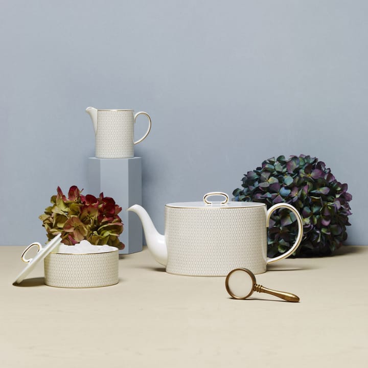 Arris tekanne, hvit Wedgwood