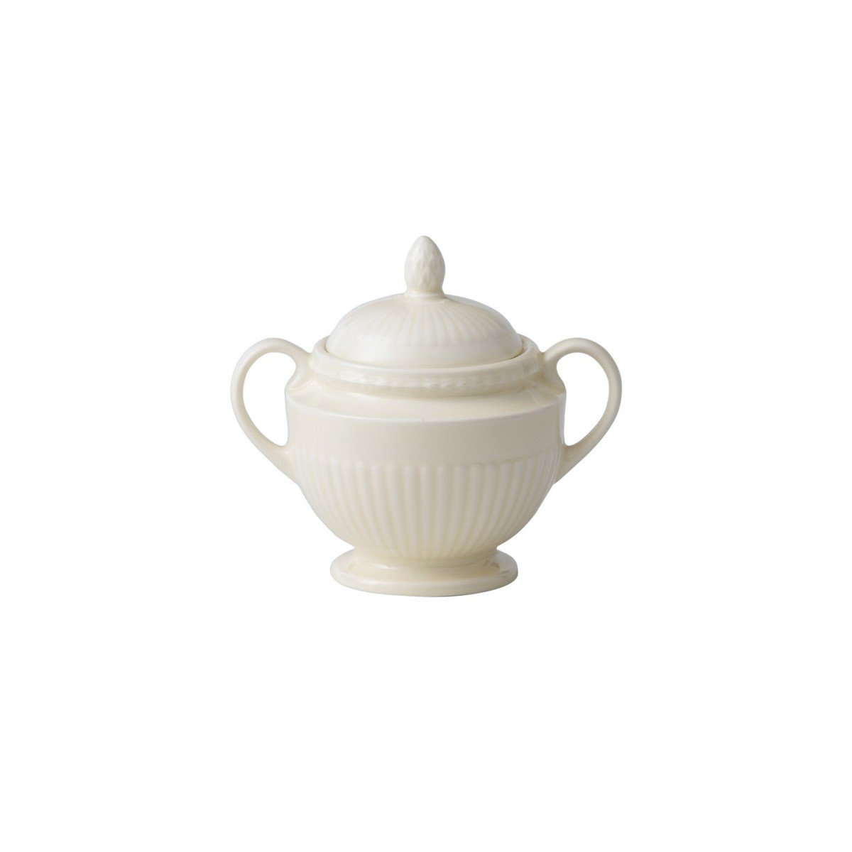 Wedgwood Edme Plain Sukkerkopp m/Lokk 8cm