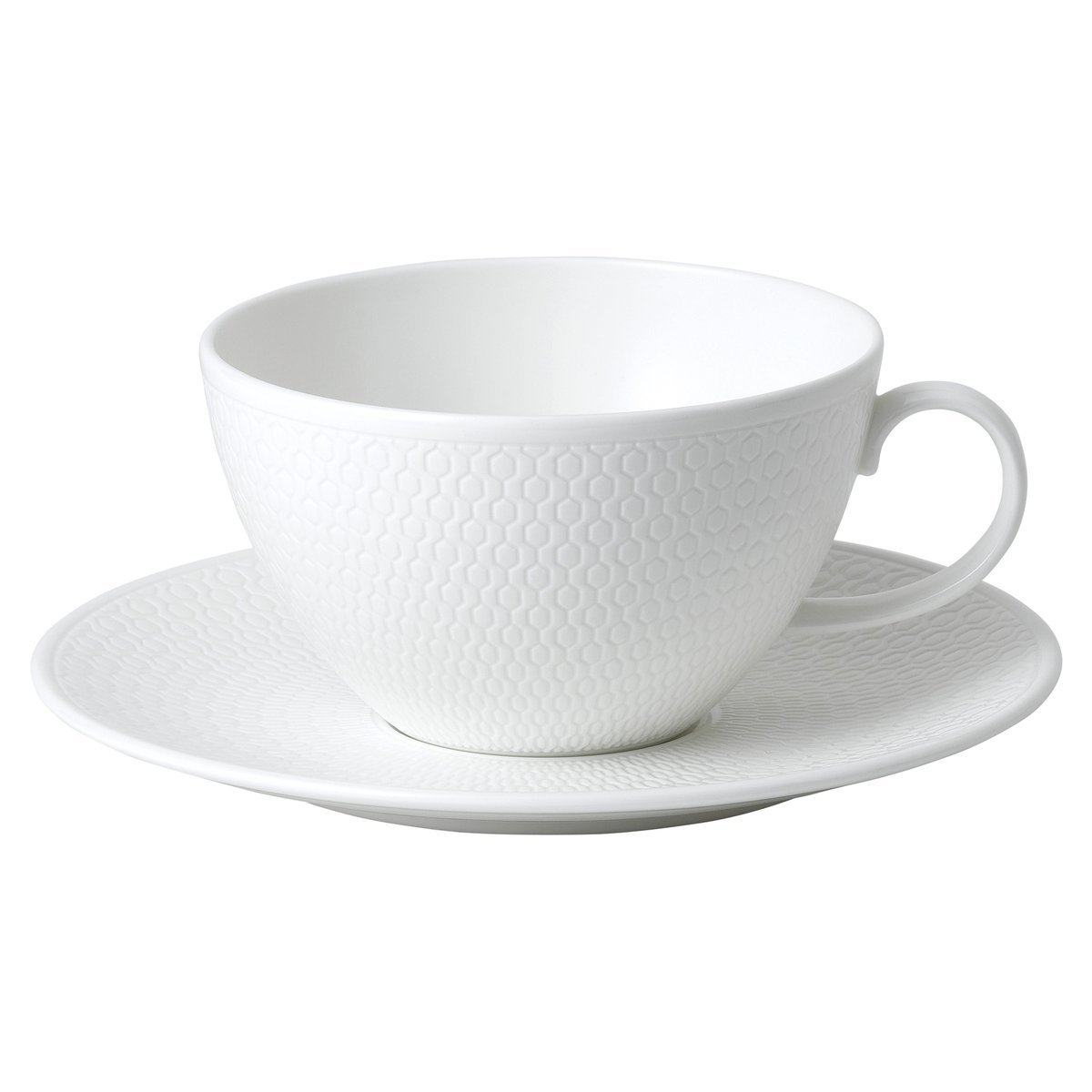 Wedgwood - Gio tekopp & asjett 26 cl hvit