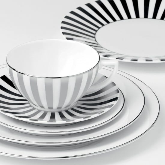 Platinum tallerken stripete, Ø 23 cm Wedgwood