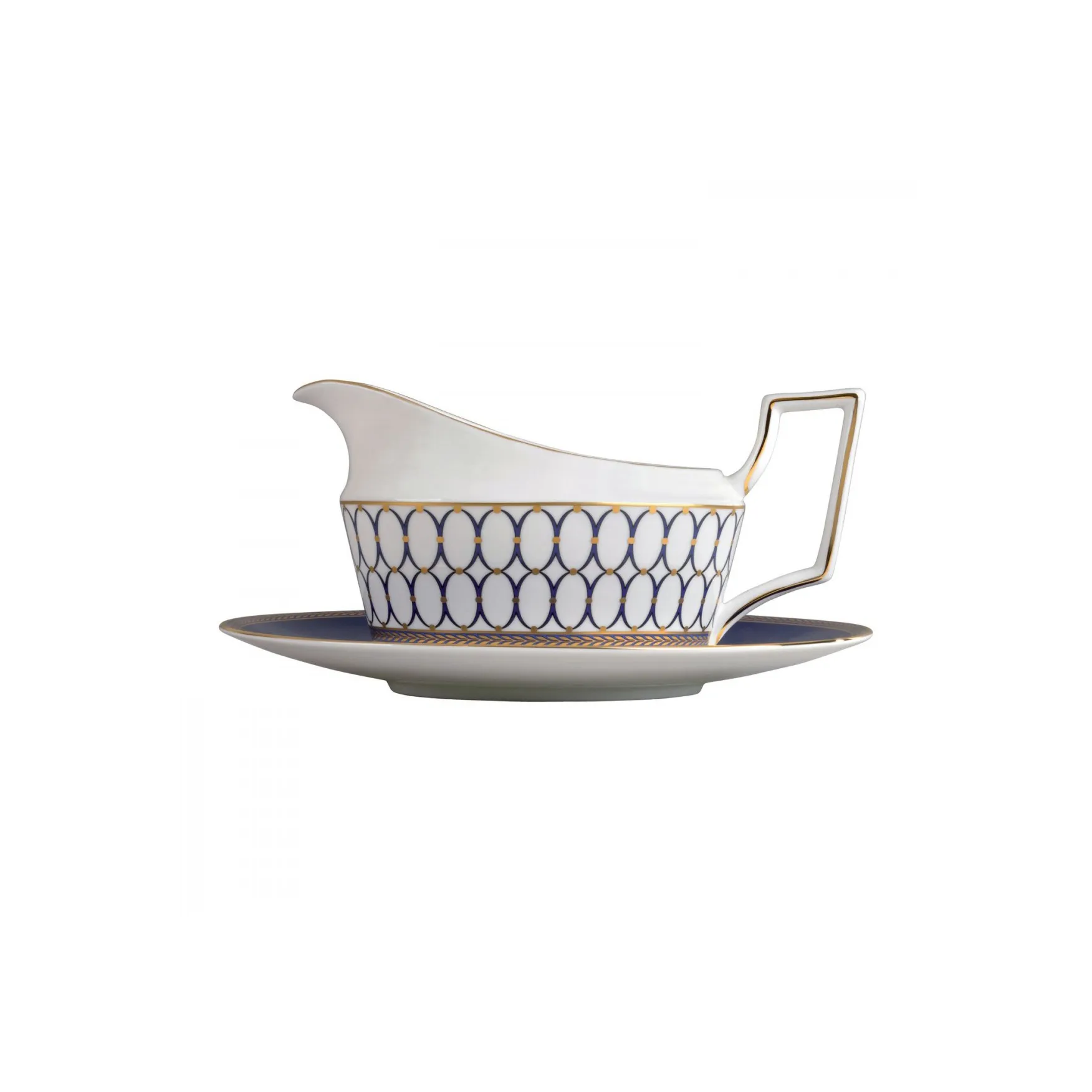 Renaissance Gold fat til sausekanne, blå Wedgwood