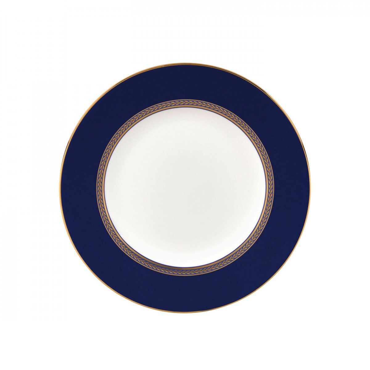 Wedgwood Renaissance Gold tallerken blå kant Ø 20 cm