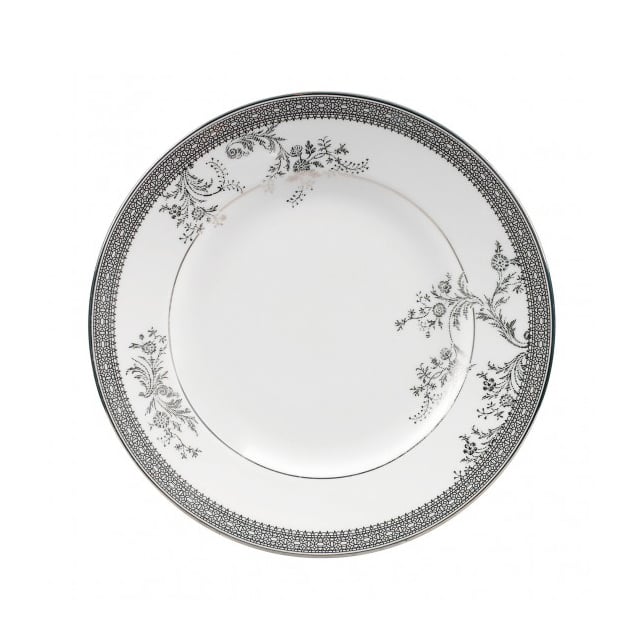 Wedgwood Vera Wang Lace Platinum tallerken 20 cm | Skandinavisk Design | Asjetter | Hvit