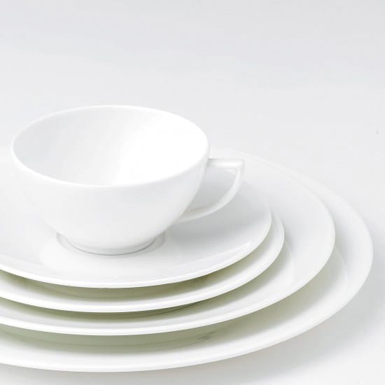 White Strata tallerken - Ø 27 cm - Wedgwood