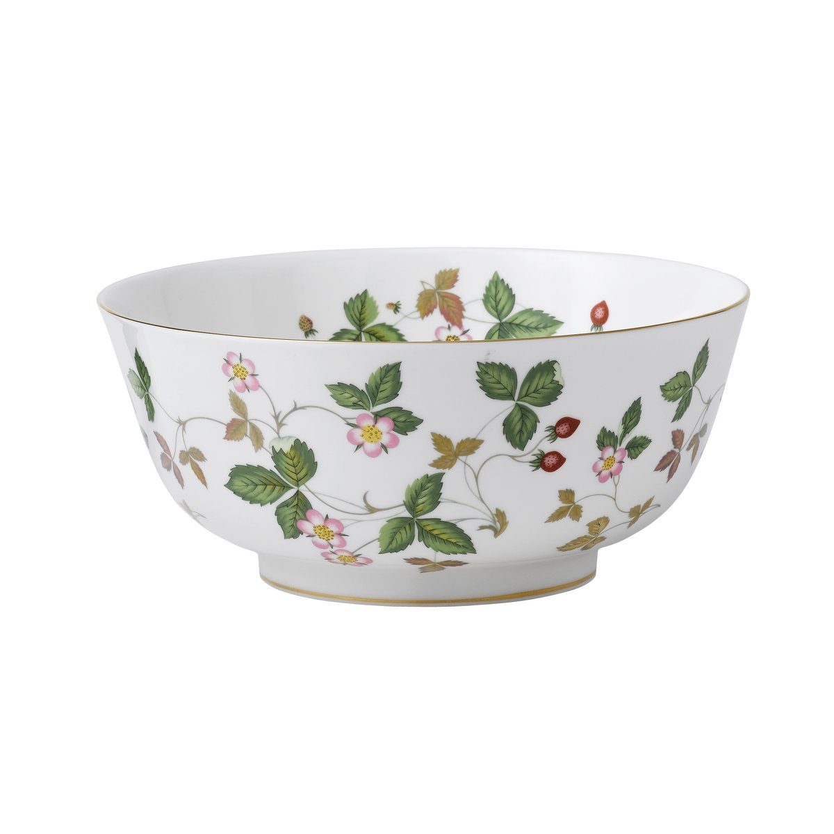 Wedgwood Wild Strawberry salatskål 25 cm | Skandinavisk Design | Salatbolle | Grønn