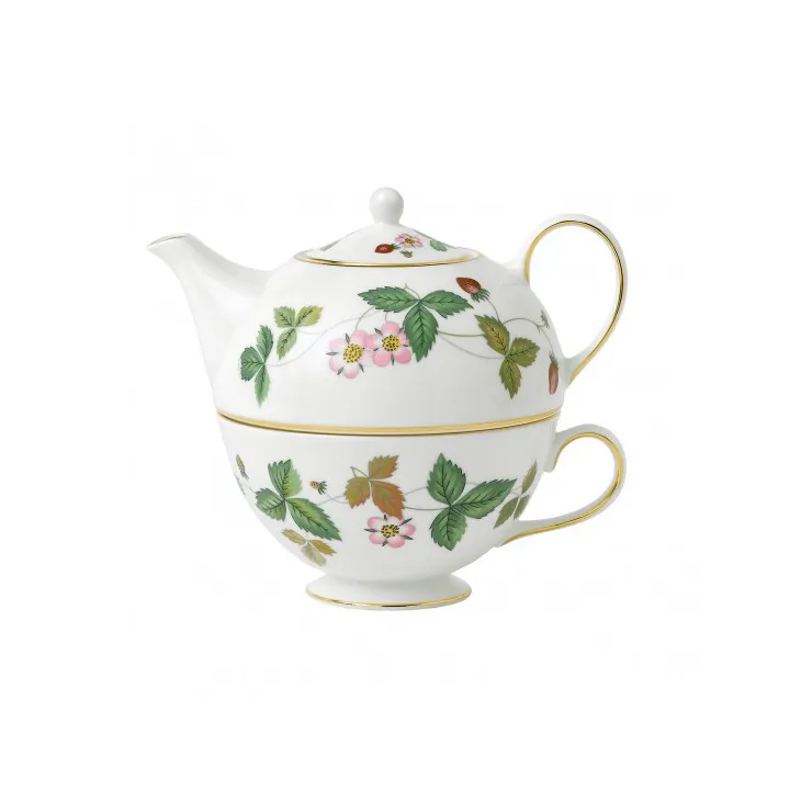 Wild Strawberry tekanne med kopp - multi - Wedgwood
