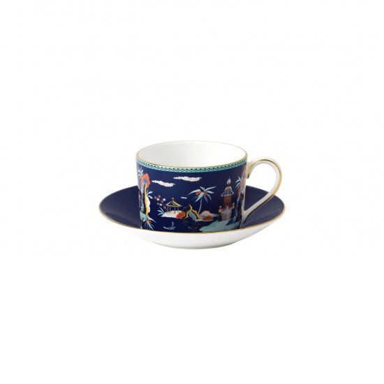 Wedgwood - Wonderlust tekopp & asjett blue pagoda