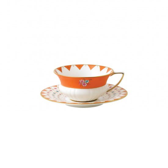 Wonderlust tekopp med fat - peony diamond - Wedgwood