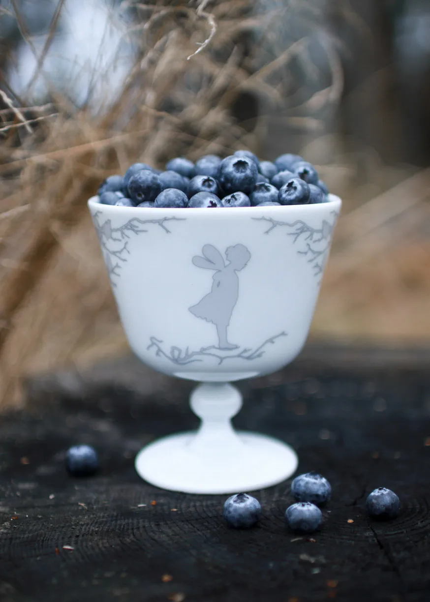 Alv dessertskål på fot Ø 11 cm, Sølv Wik & Walsøe