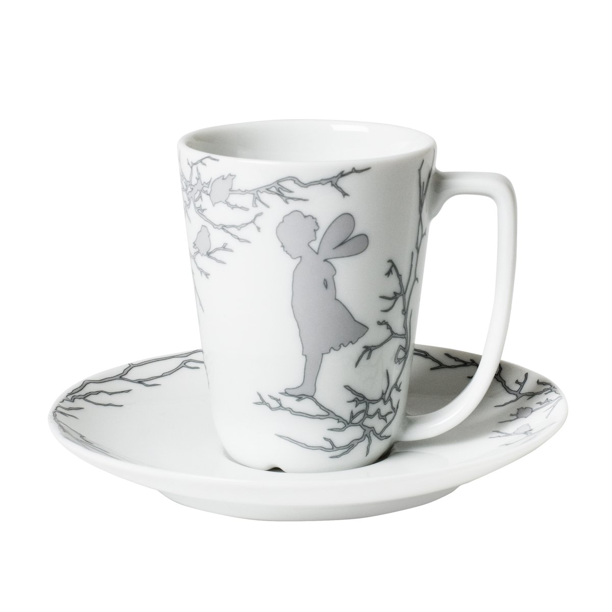 Wik & Walse Alv kopp med asjett 20 cl | Skandinavisk Design | Kaffekopper | Hvit