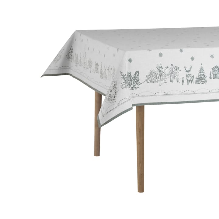 Julemorgen duk, Hvit-grønn, 140x340 cm Wik & Walsøe