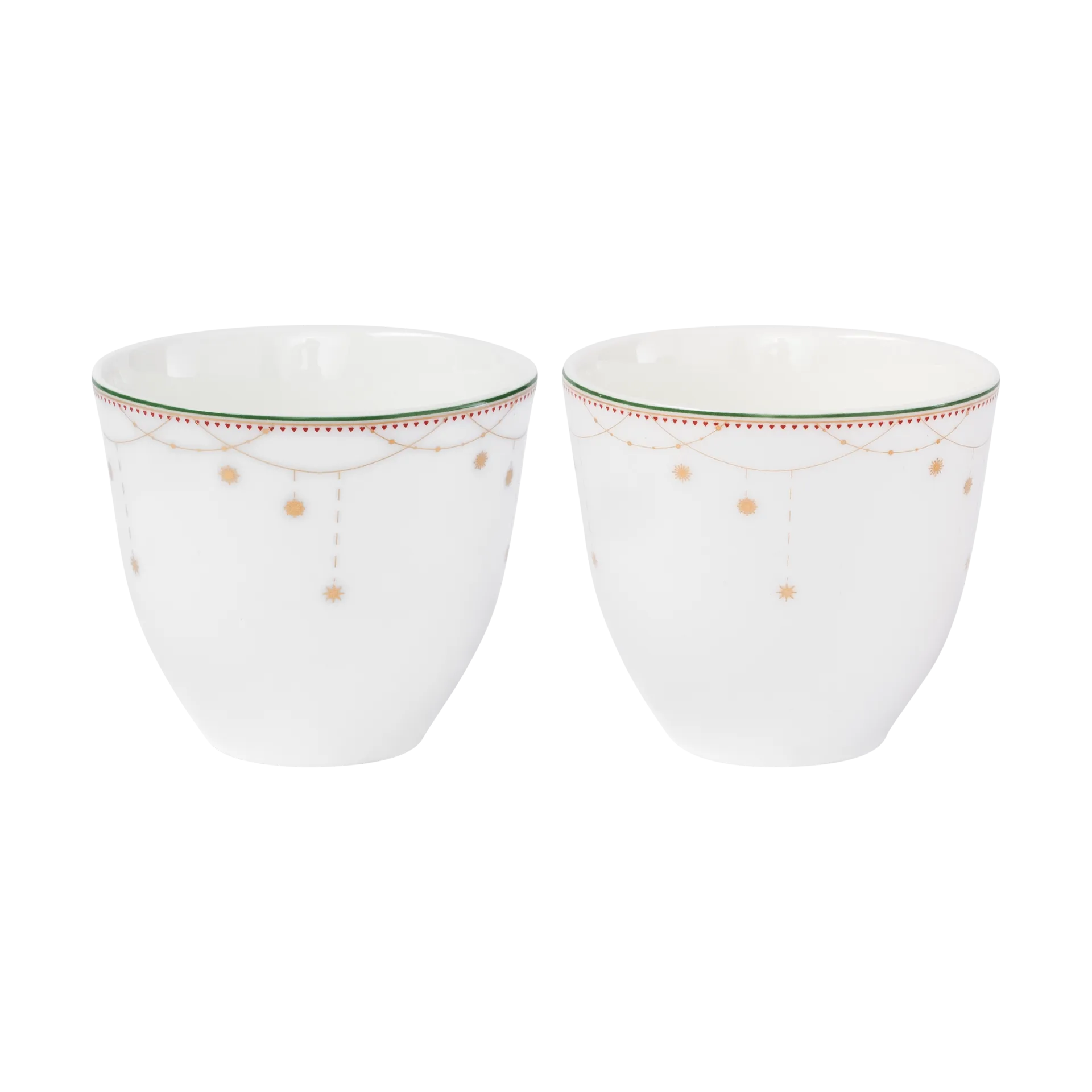 Julemorgen Girlander kopp 2-pk 20 cl, Hvit Wik & Walsøe