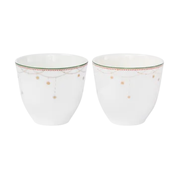 Julemorgen Girlander kopp 2-pk 20 cl - Hvit - Wik & Walsøe