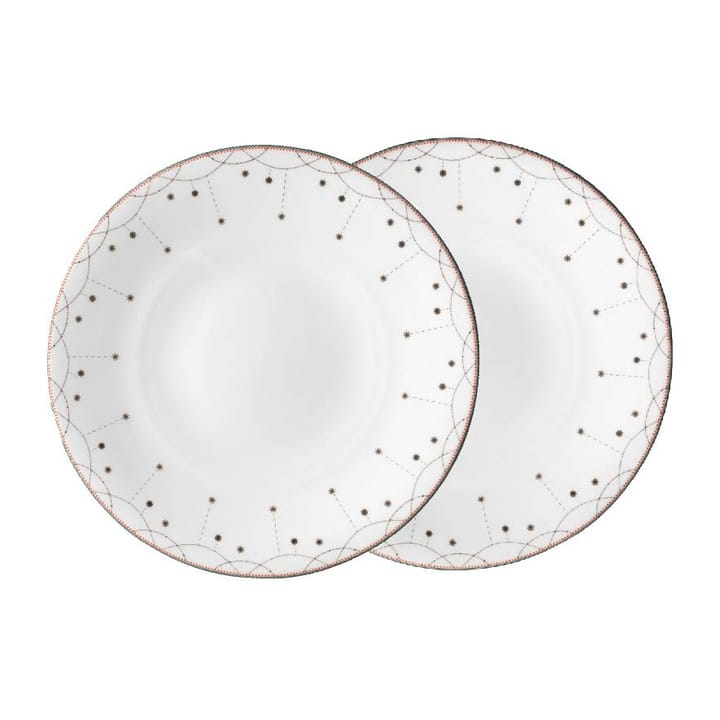 Julemorgen Girlander tallerken 2-pakning Ø 28 cm - Hvit - Wik & Walsøe
