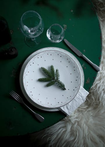 Julemorgen Girlander tallerken 2-pakning Ø 28 cm - Hvit - Wik & Walsøe