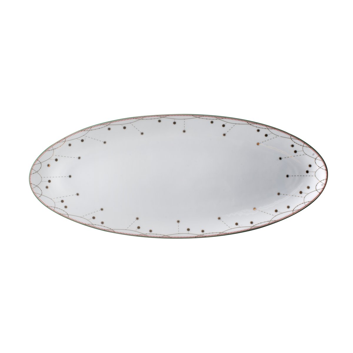 Wik & Walsøe - Julemorgen Girlander ovalfat 41x17 cm