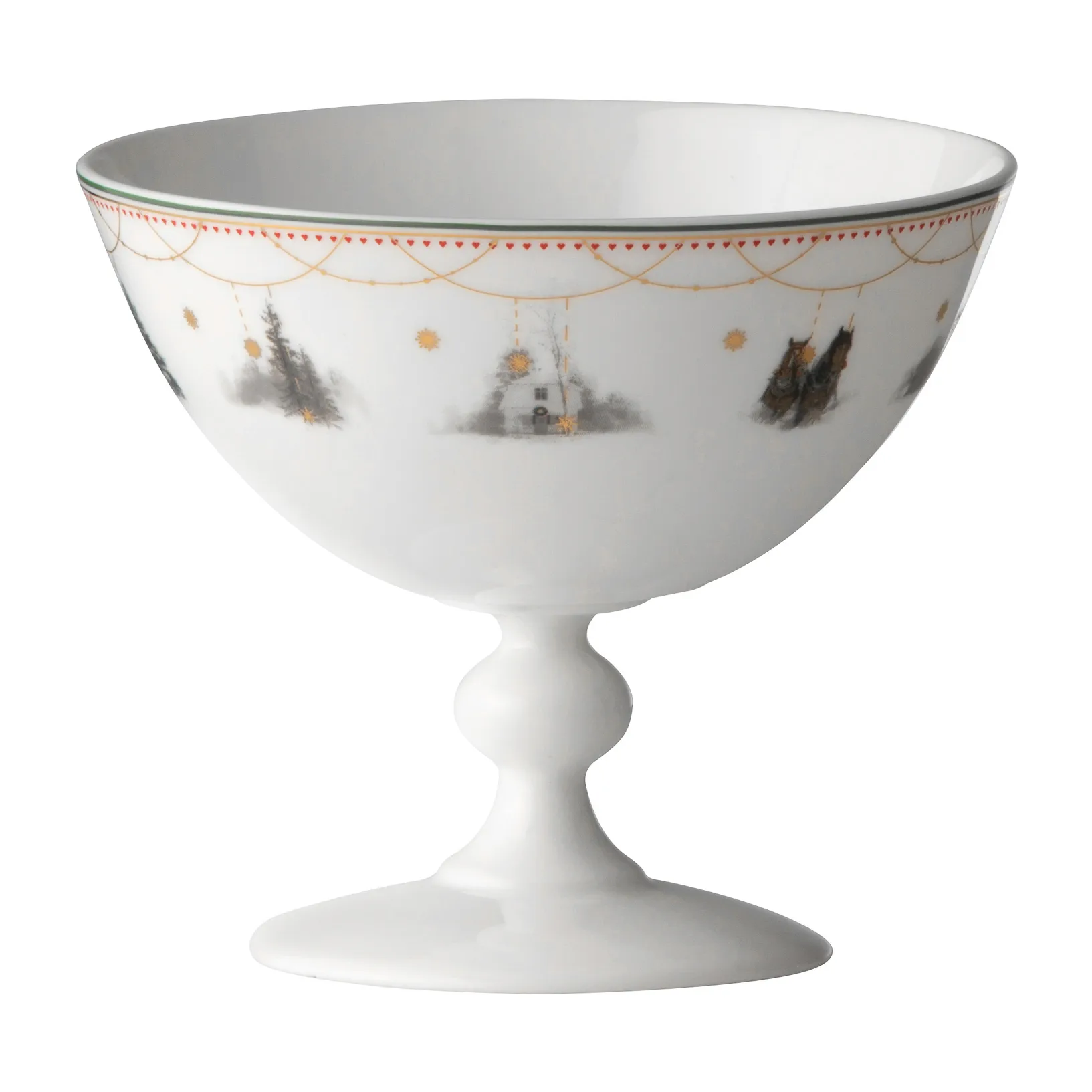 Julemorgen Story skål på stett, Ø 13 cm Wik & Walsøe