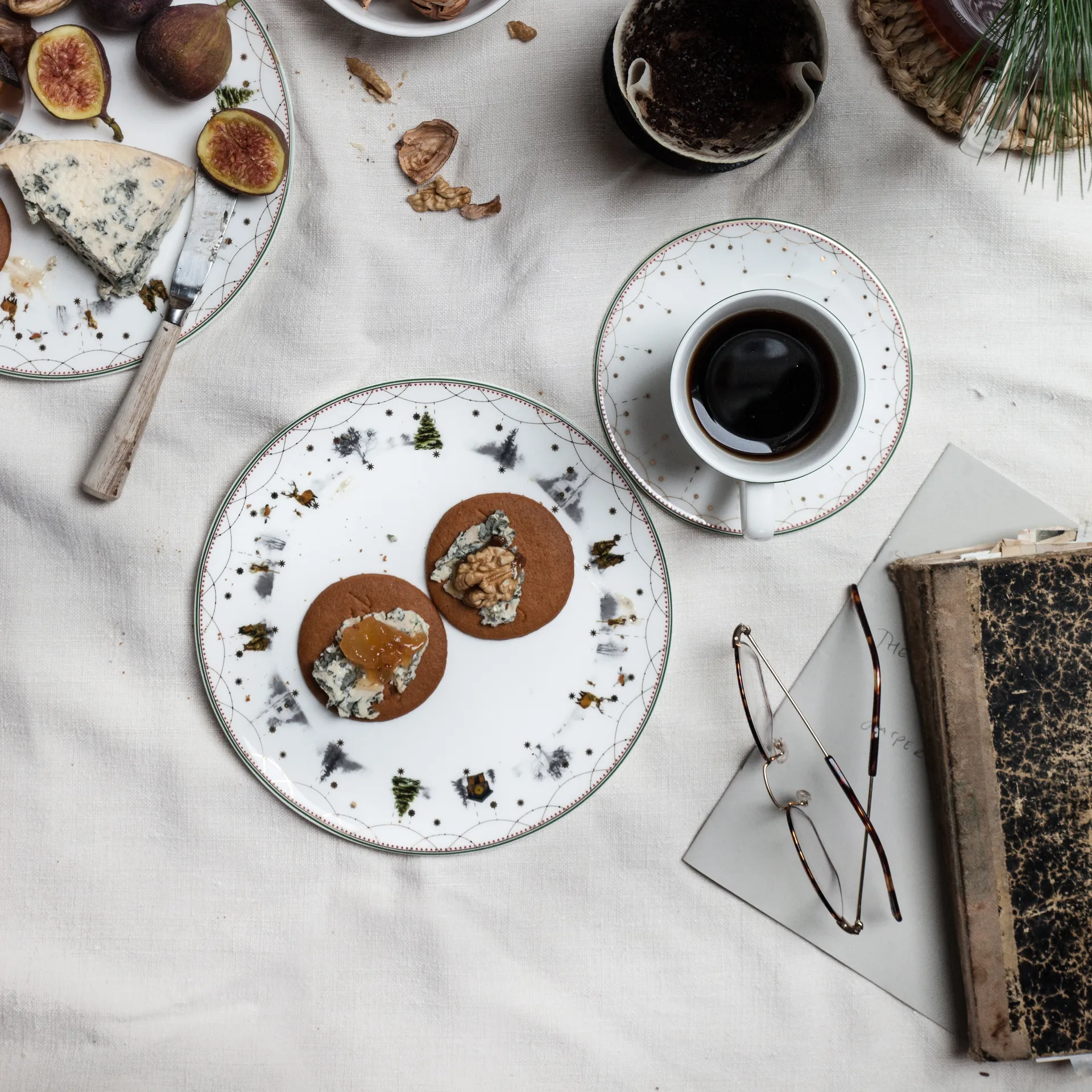 Julemorgen tallerken Ø20 cm 6-pakning Wik & Walsøe