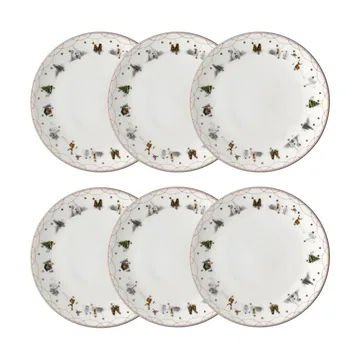 Julemorgen tallerken Ø28 cm 6-pakning - undefined - Wik & Walsøe