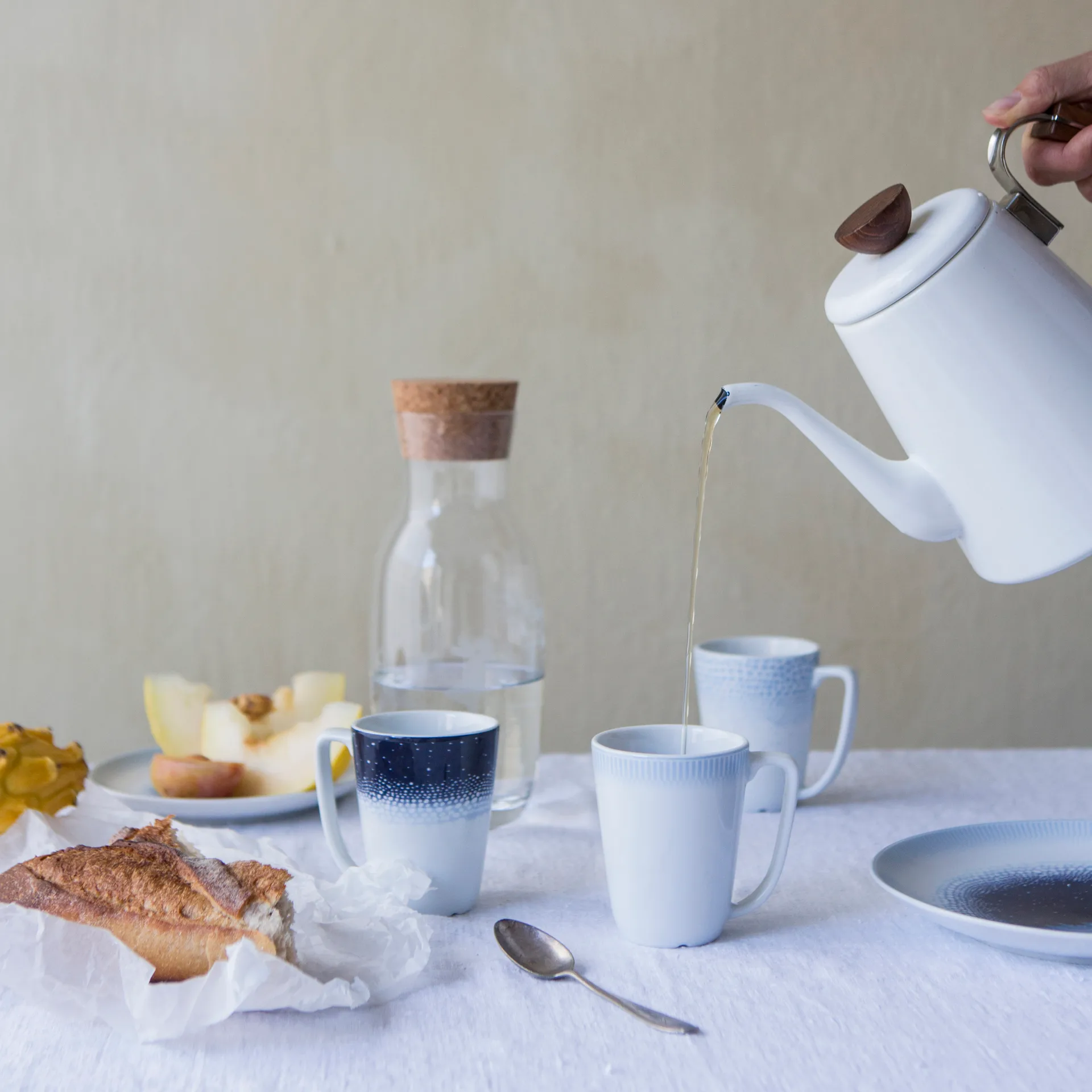 Osean kopp 20 cl 3-stk., Blå-hvit Wik & Walsøe