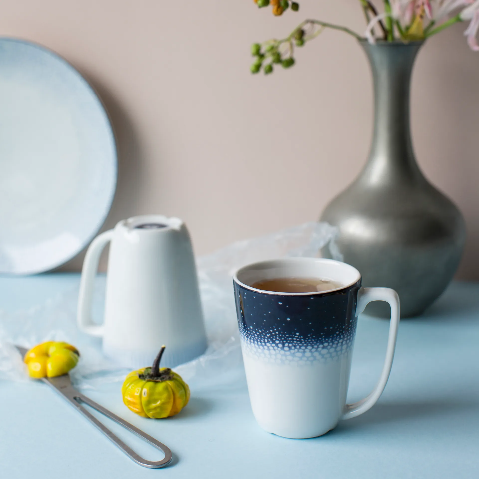 Osean kopp 20 cl 3-stk., Blå-hvit Wik & Walsøe