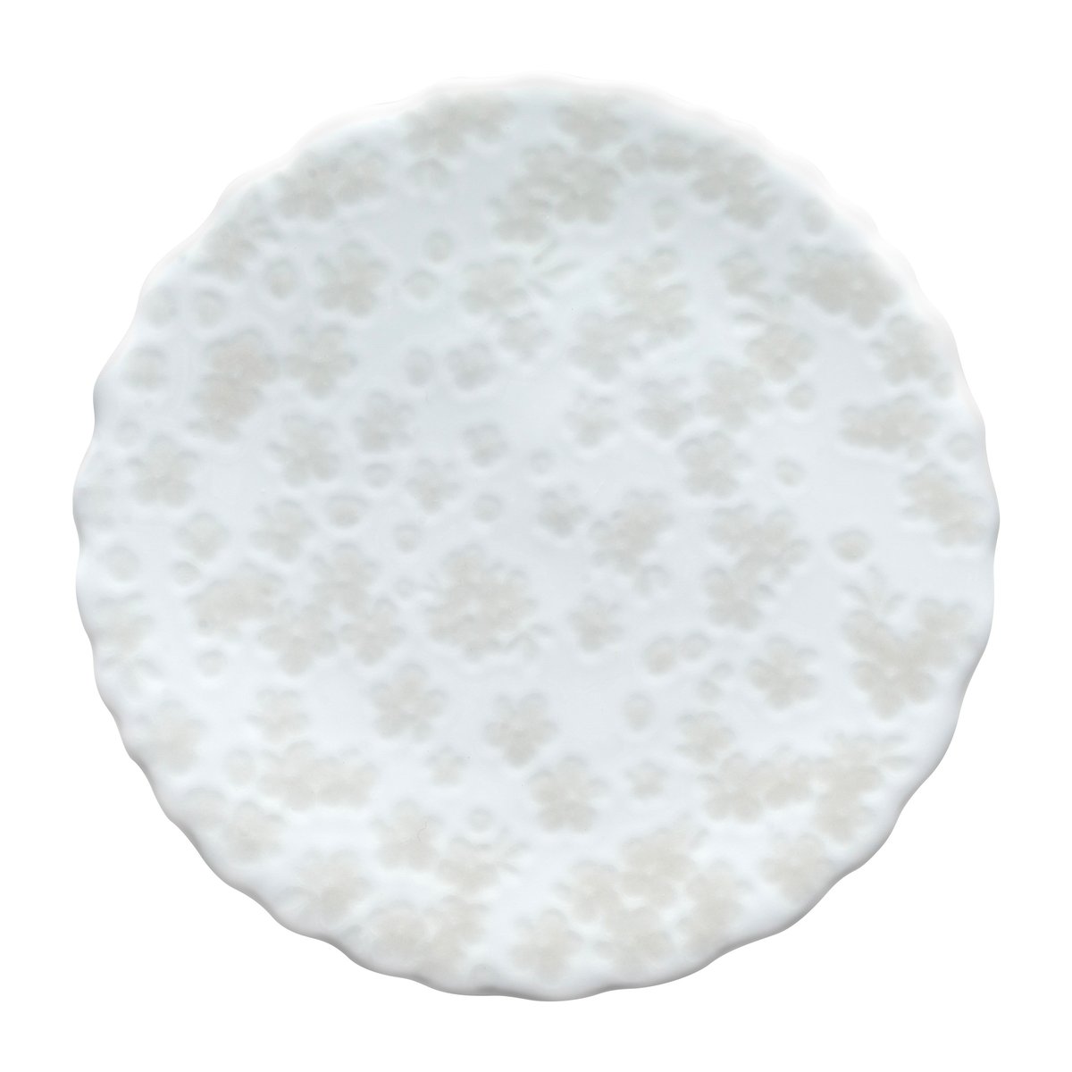 Wik & Walse Slåpeblom tallerken 13 cm Grå | Skandinavisk Design | Asjetter | Hvit