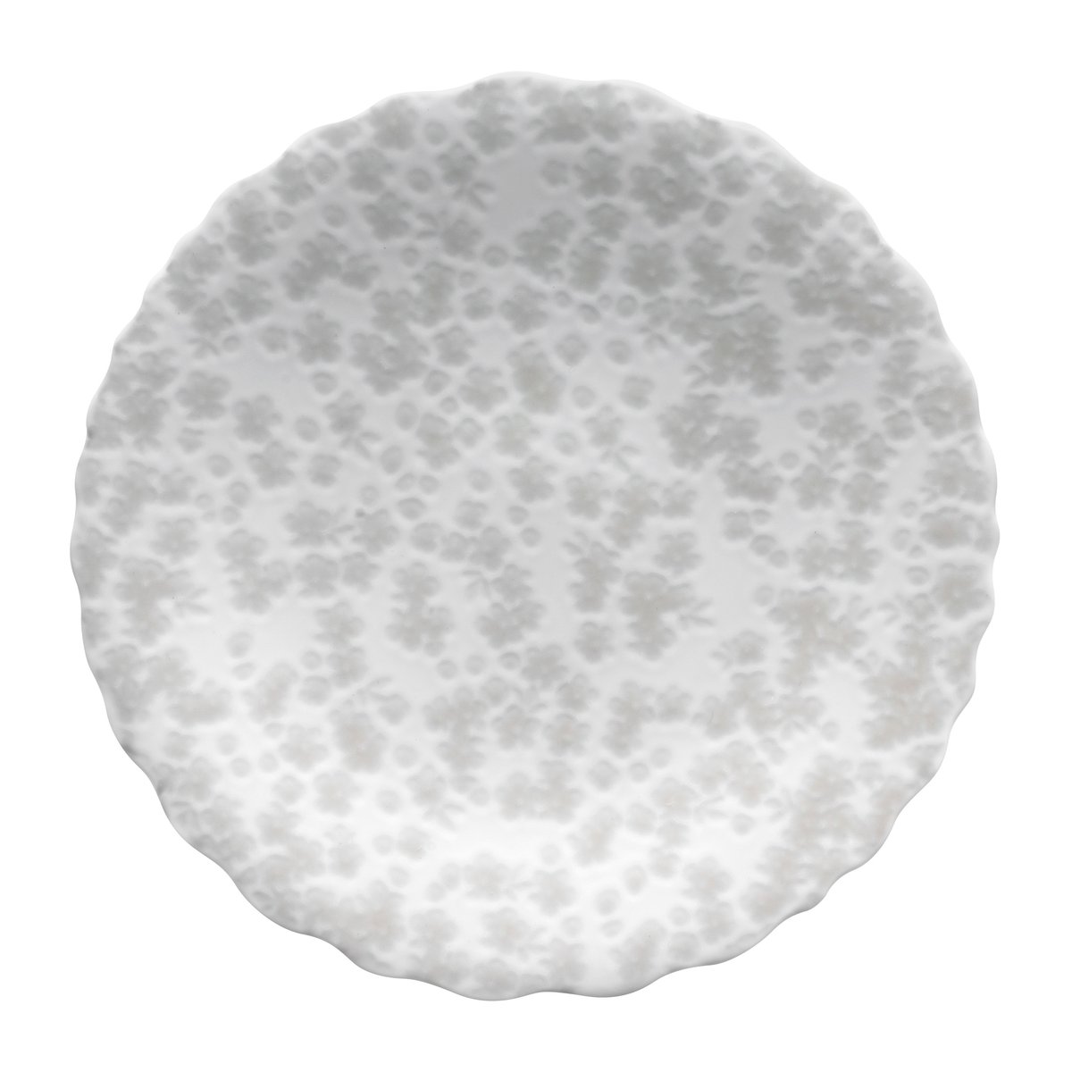 Wik & Walse Slåpeblom tallerken 21 cm Grå | Skandinavisk Design | Asjetter | Hvit