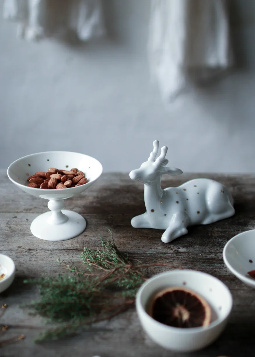 Stjernedryss skål Ø 9 cm, Hvit Wik & Walsøe