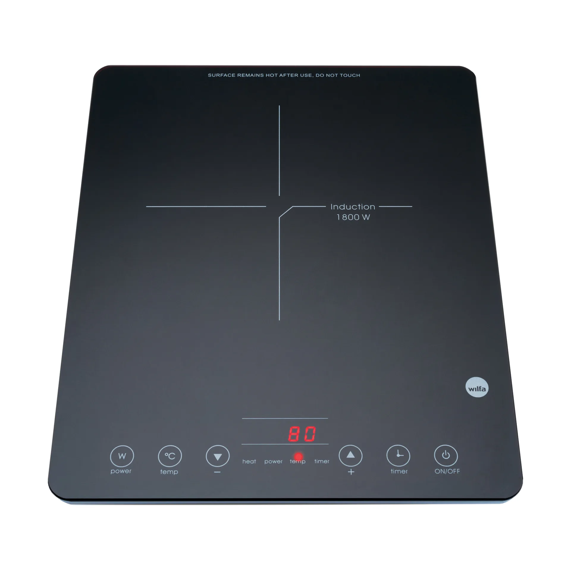 ICP-1800B Koketopp Induksjon, Svart Wilfa