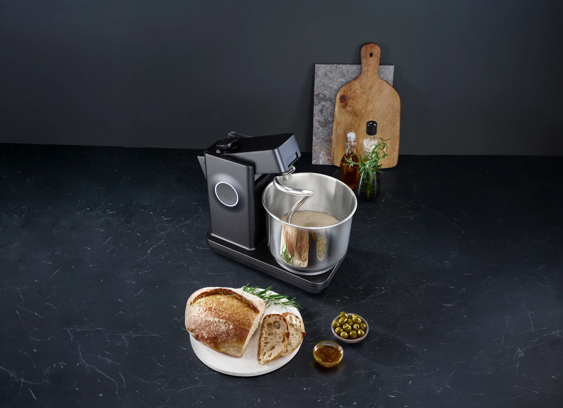 Probaker timer KM2BS-T70 kjøkkenmaskin 7 deler, Svart Wilfa