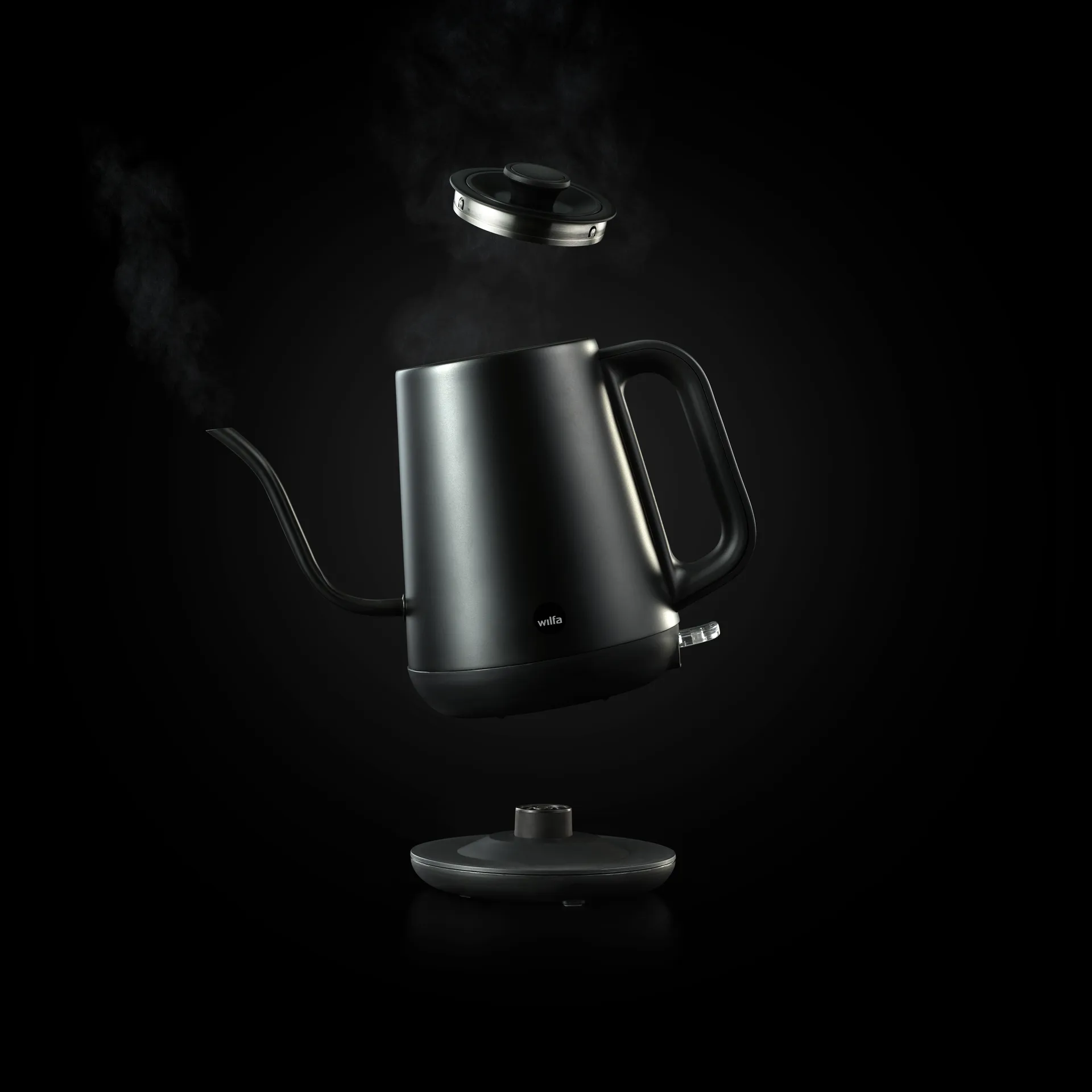 WSPOK-1000B pour over vannkoker, Mattsvart Wilfa