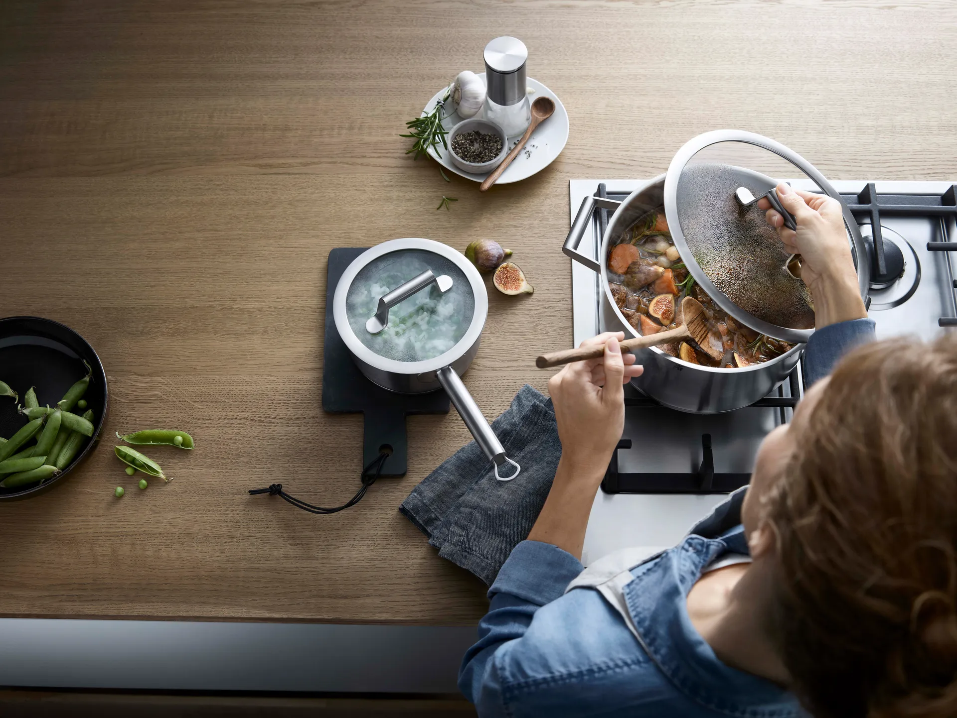 Comfort Line kasserolle cromargan 5 deler, Rustfritt stål WMF