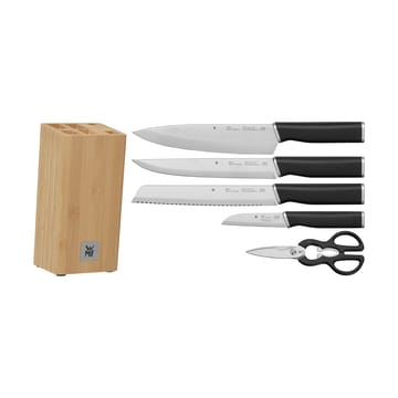 Kineo knivblokk med 4 kniver og saks - Rustfritt stål - WMF