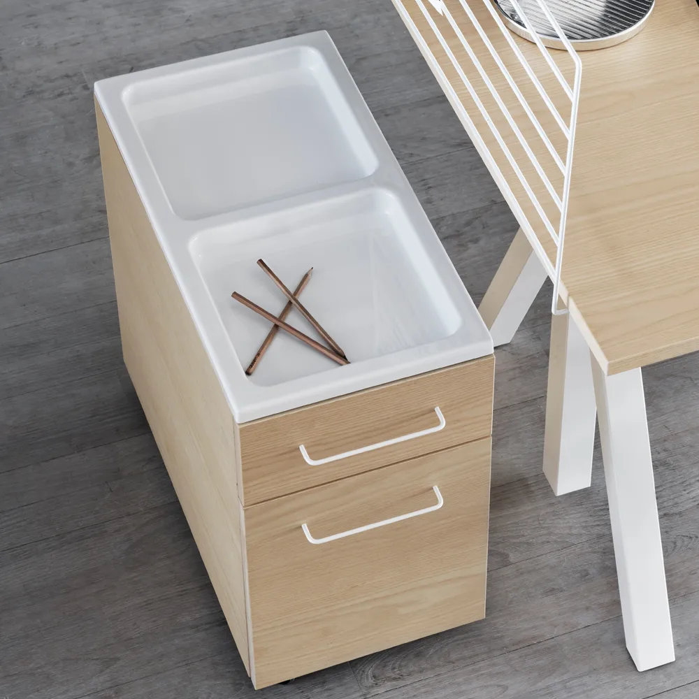 Works rullekommode, eik Works