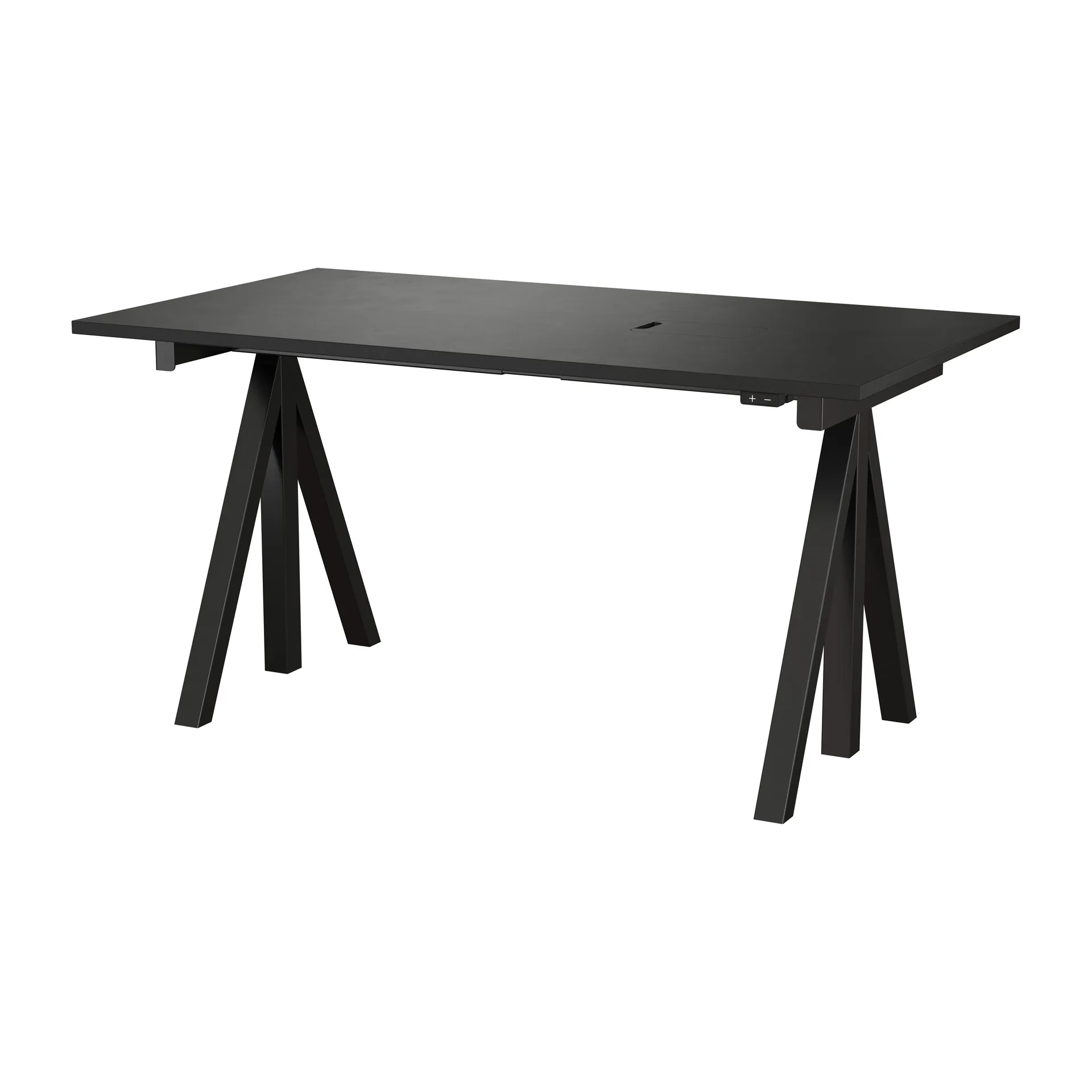 Works skrivebord svart 78x140 cm,  Works