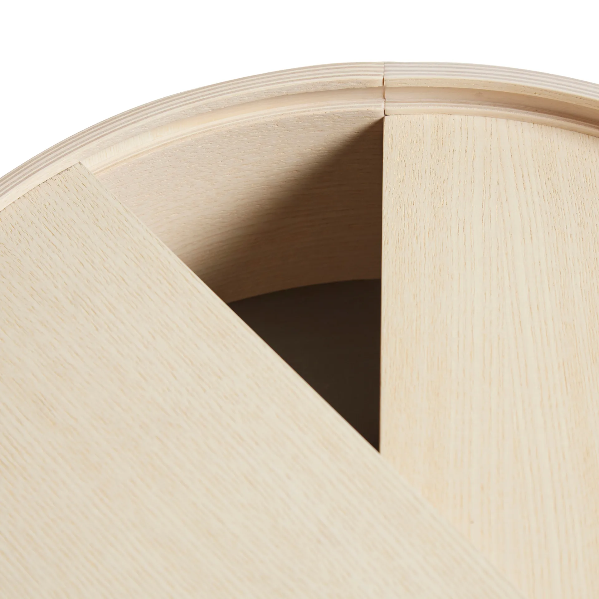 Arc salongbord Ø66 cm, hvitpigmentert ask Woud