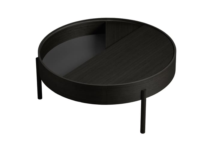 Arc salongbord Ø 89 cm, Svartmalt ask Woud